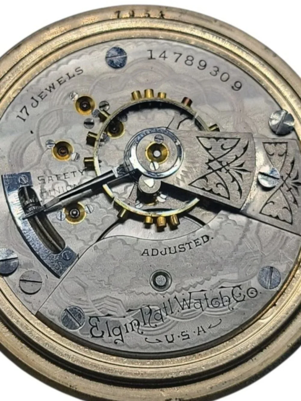 Antique Elgin 1910 Pocket Watch Open Face Grade 379 Model5 18s 17j RARE 12K MADE